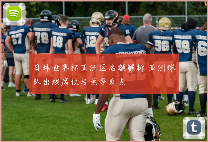 日韩世界杯亚洲区名额解析 亚洲球队出线席位与竞争看点